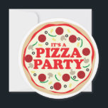 Pizza Party Birthday Invite Einladung<br><div class="desc">Niedliche Kinder Pizza Party lädt ein</div>