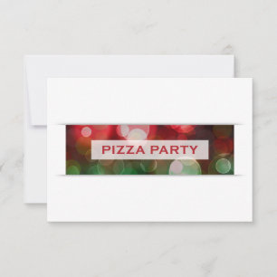 Pizza-Party-Bokeh Einladung