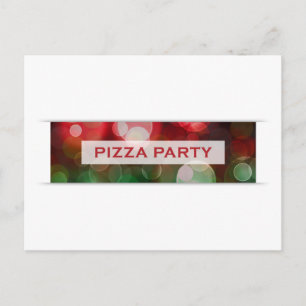 Pizza-Party-Bokeh Postkarte