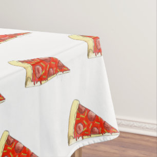 Pizza Party Cheese Pepperoni Pie Slice Pizzeria Tischdecke