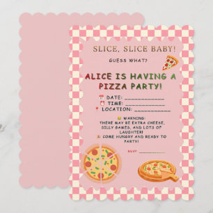 Pizza-Party-Einladung – Lustiges Scheiben-Design f Ankündigung