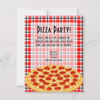 Pizza-Party Einladung, Tischdekor Einladung