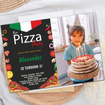 Pizza-Party Einladungen für Kinder