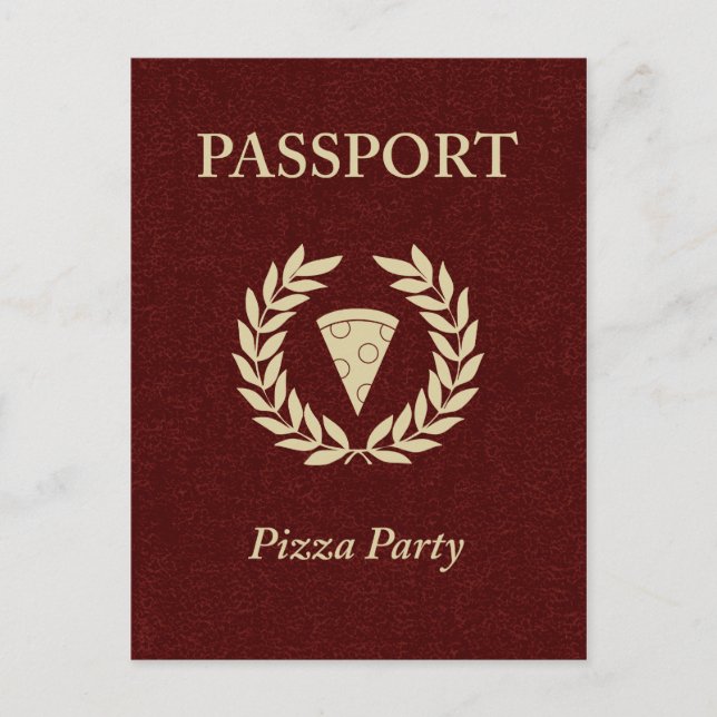 Pizza-Party Einladungspostkarte (Vorderseite)