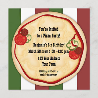 Pizza Party Geburtstag Einladung