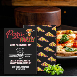 Pizza-Party-Geburtstagseinladung | Lustiges Scheib Einladung