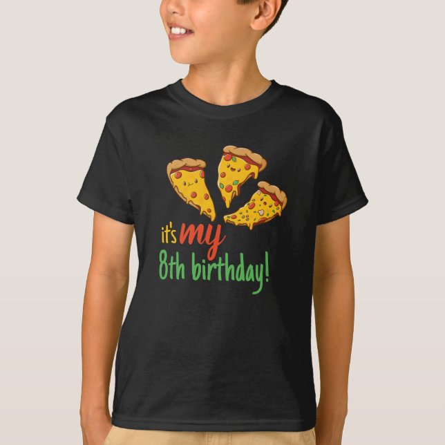 Pizza Party, Geburtstagsgast T-Shirt (Vorderseite)