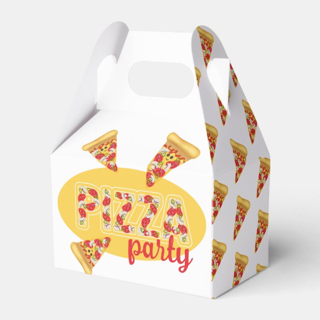 Pizza-Party Geschenkschachtel (Vorderseite)