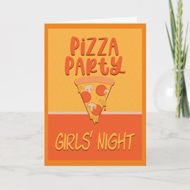 Pizza Party Girls Night Invitation (Devant)