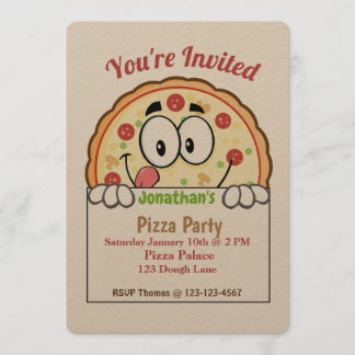 Pizza Party Invite Einladung