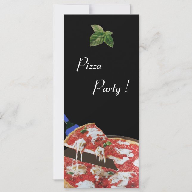 PIZZA PARTY, ITALIENISCHE KÜCHE Abendessen, Brunch Einladung (Vorderseite)