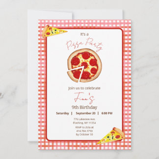 Pizza Party jeden Geburtstag Einladung