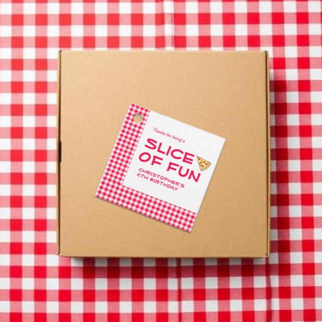 Pizza-Party Kindergeburtstag Geschenkanhänger (Von Creator hochgeladen)