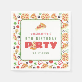 Pizza Party Moderner Kindergeburtstag für kundensp Serviette