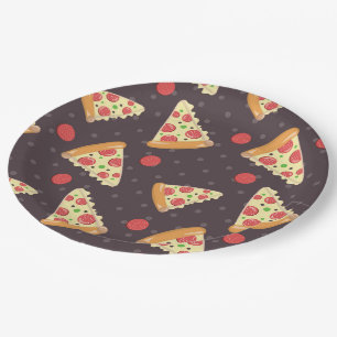 Pizza Party Musterpapiere Teller
