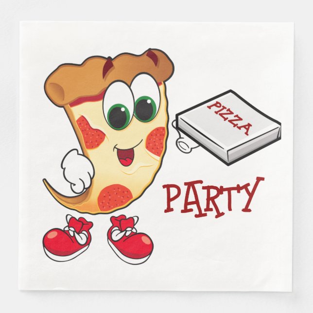 Pizza Party Napkins Serviette (Vorderseite)