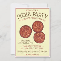 PIZZA PARTY Pepperoni Pie Slice Pizzeria Geburtsta