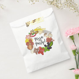 Pizza Party Toppings Italienische Pizzeria Pie Geschenktütchen