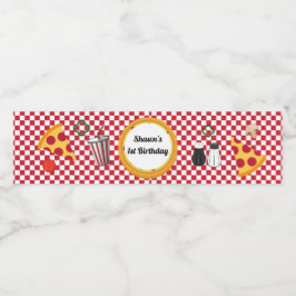 Pizza Party Wasser Flasche