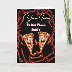 Pizza-Party-Wochenende Feiertagskarte