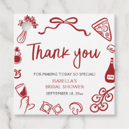 Pizza Pasta Brautparty Geschenkanhänger