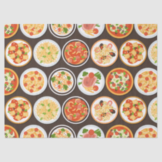 Pizza, Pasta, leckere italienische Küche Seidenpapier