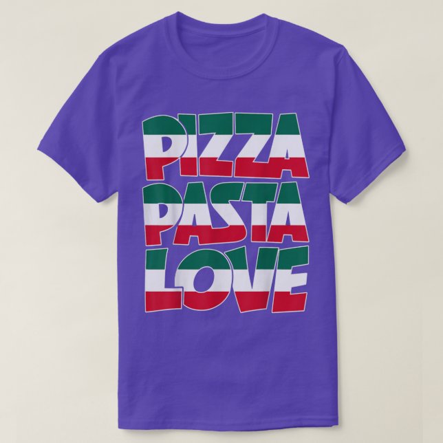 Pizza Pasta Liebe Graphic Design Italienisch Ameri T-Shirt (Design vorne)