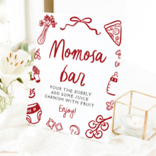 Pizza Pasta Momosa Bar Sign Sockelschild