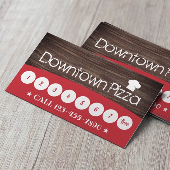 Pizza Pasta Restaurant Rustic Loyalty Treuekarte (Von Creator hochgeladen)