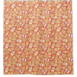 Pizza Pattern Duschvorhang