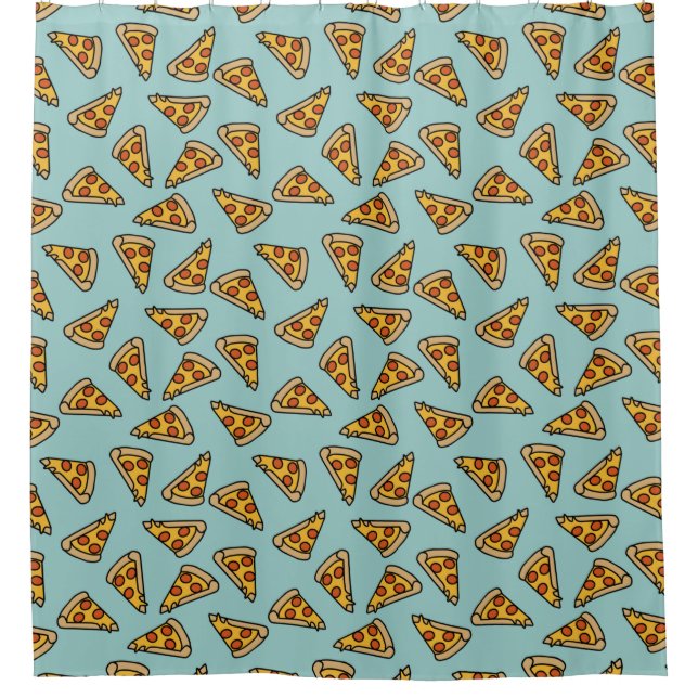 Pizza Pattern Duschvorhang (Vorderseite)