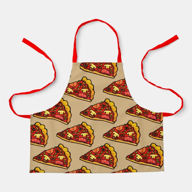 Pizza pattern Kids' Schürze (Vorderseite)