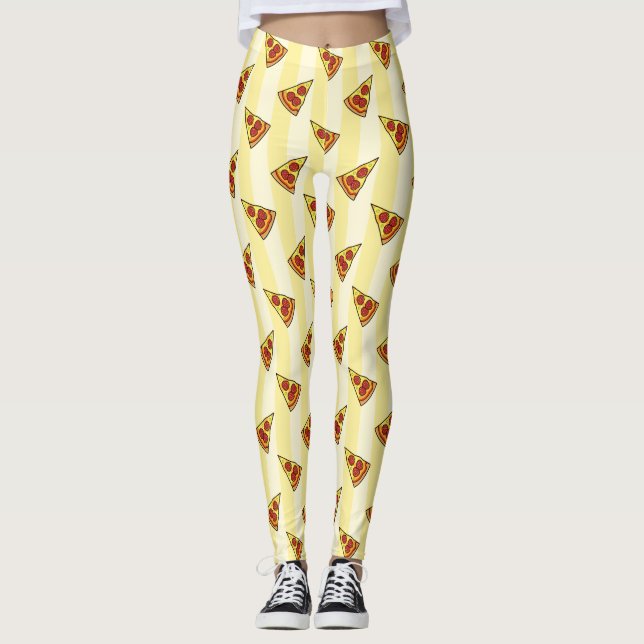 Pizza Pattern Leggings (Vorderseite)