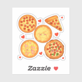 Pizza Peperroni, Käse und Margherita Aufkleber