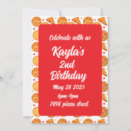 Pizza Peperroni, Käse und Margherita Einladung