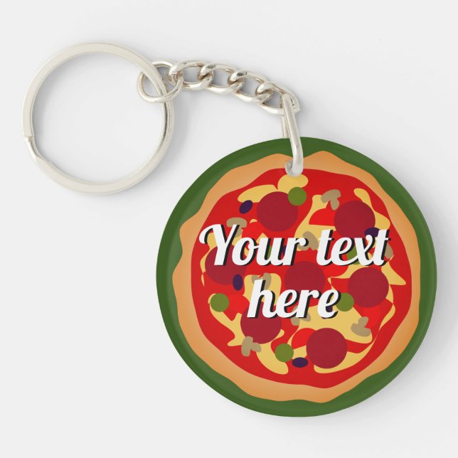 pizza pepperoni italienne ronde personnalisée (Devant)