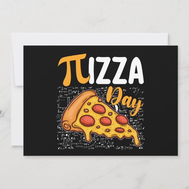Pizza Pi Day Mathematik Liebhaber Einladung (Vorderseite)