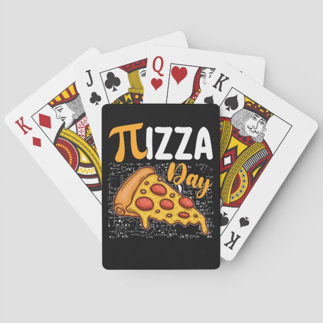 Pizza Pi Day Mathematik Liebhaber Spielkarten (Rückseite)