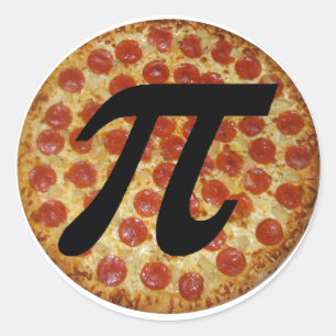 Pizza PI Runder Aufkleber