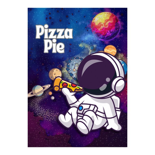 Pizza Pie fun Astronaut Wall art Poster (Pizza Pie fun Astronaut Wall art Poster)