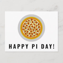 Pizza Pie Happy Pi Day | Pepperoni Mushroom Olive Postkarte