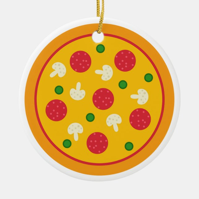 Pizza Pie Keramik Ornament (Vorne)
