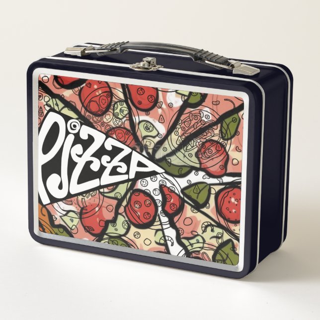 Pizza Pie Metall Brotdose (Vorderseite)