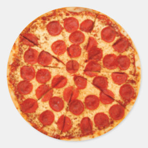 Pizza Pie Runder Aufkleber