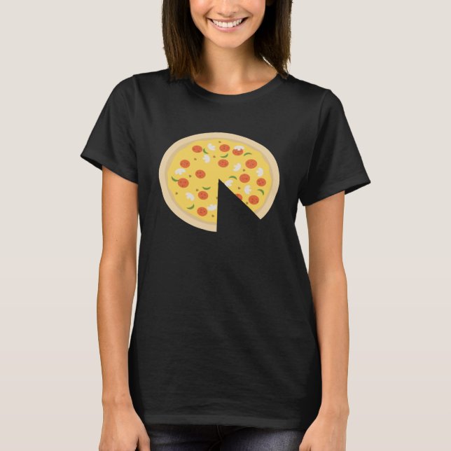 Pizza Piece Slice Vermisst Pater Son Niedlich T-Shirt (Vorderseite)