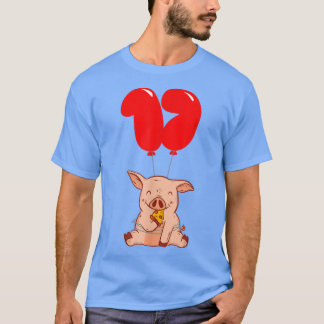Pizza Pig - 17. Geburtstag - Kinder Ballon Party 2 T-Shirt