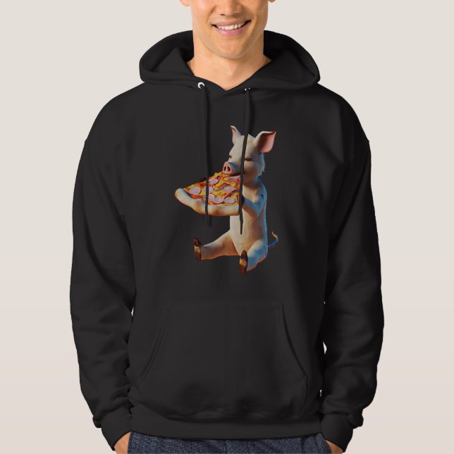Pizza Pig Hoodie (Vorderseite)