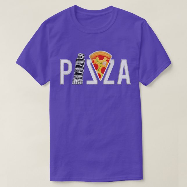 Pizza Pisa Tower, lustig T-Shirt (Design vorne)