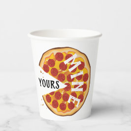 Pizza Pizza Funny Pepperoni niedlich Feinschmecker Pappbecher