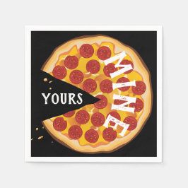 Pizza Pizza Funny pepperoni niedliche Zitronenschw Serviette